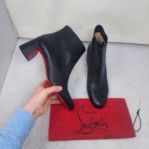 Christian Louboutin Black Turela Leather Ankle Boot